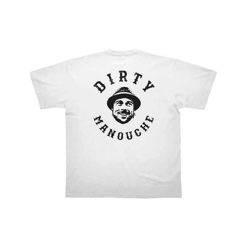 T-SHIRT MANCHES COURTES "DIRTY MANOUCHE" - BLANC